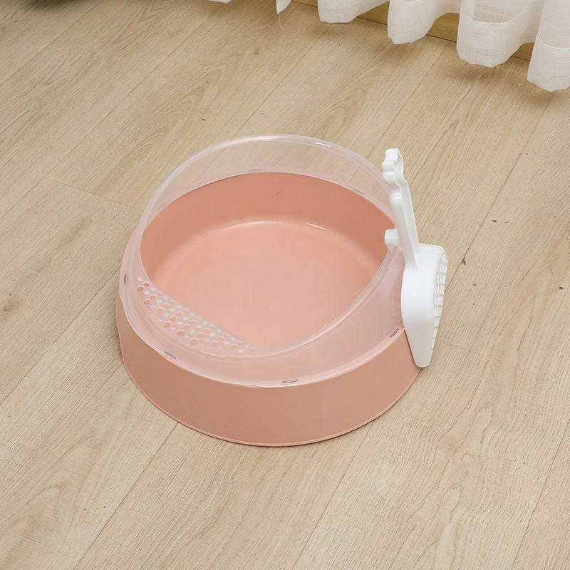 Arenero Semicerrado Grande para Gatos con Pala