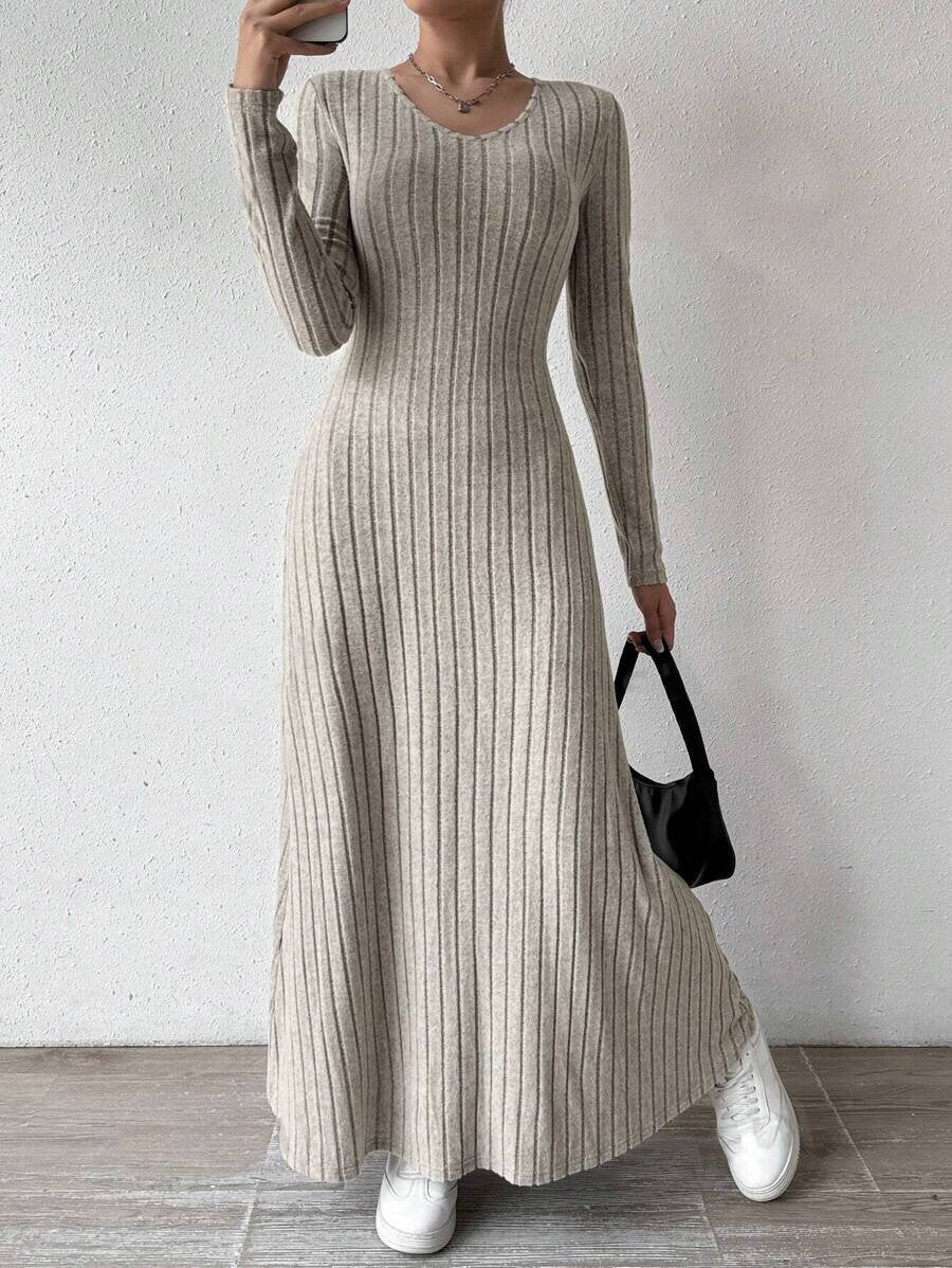 Vestido Largo de Punto A-Line