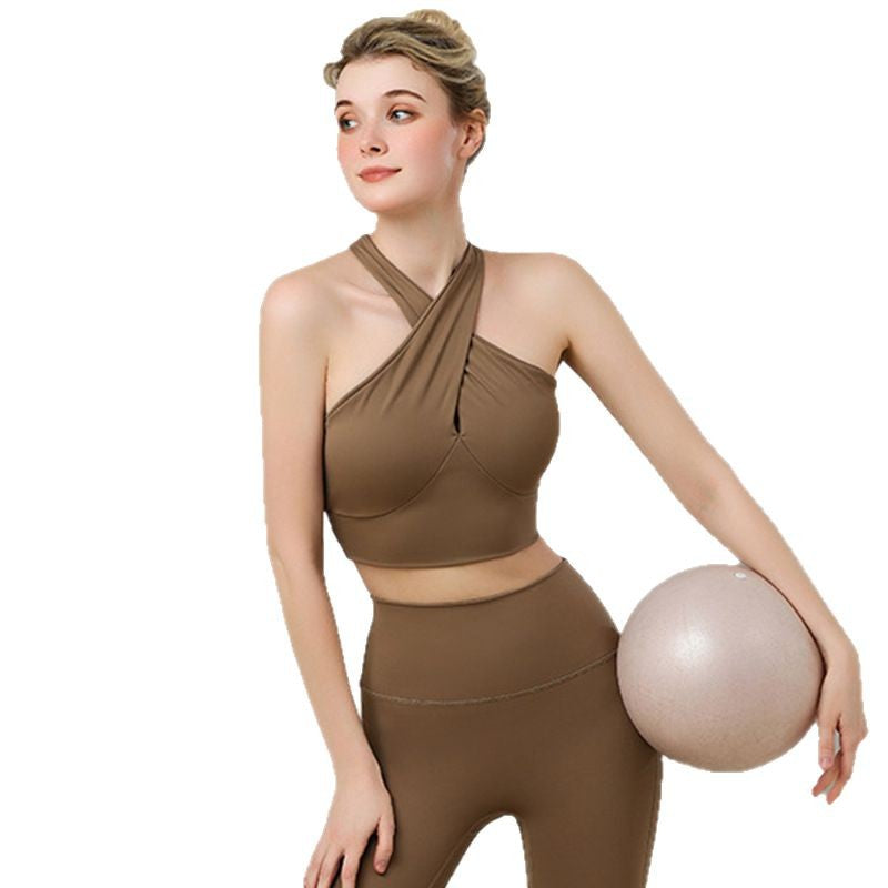 Sujetador Deportivo de Yoga Espalda Cruzada