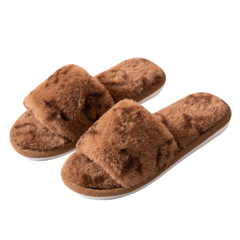 Zapatillas Open Toe de Pelo Sintético Premium