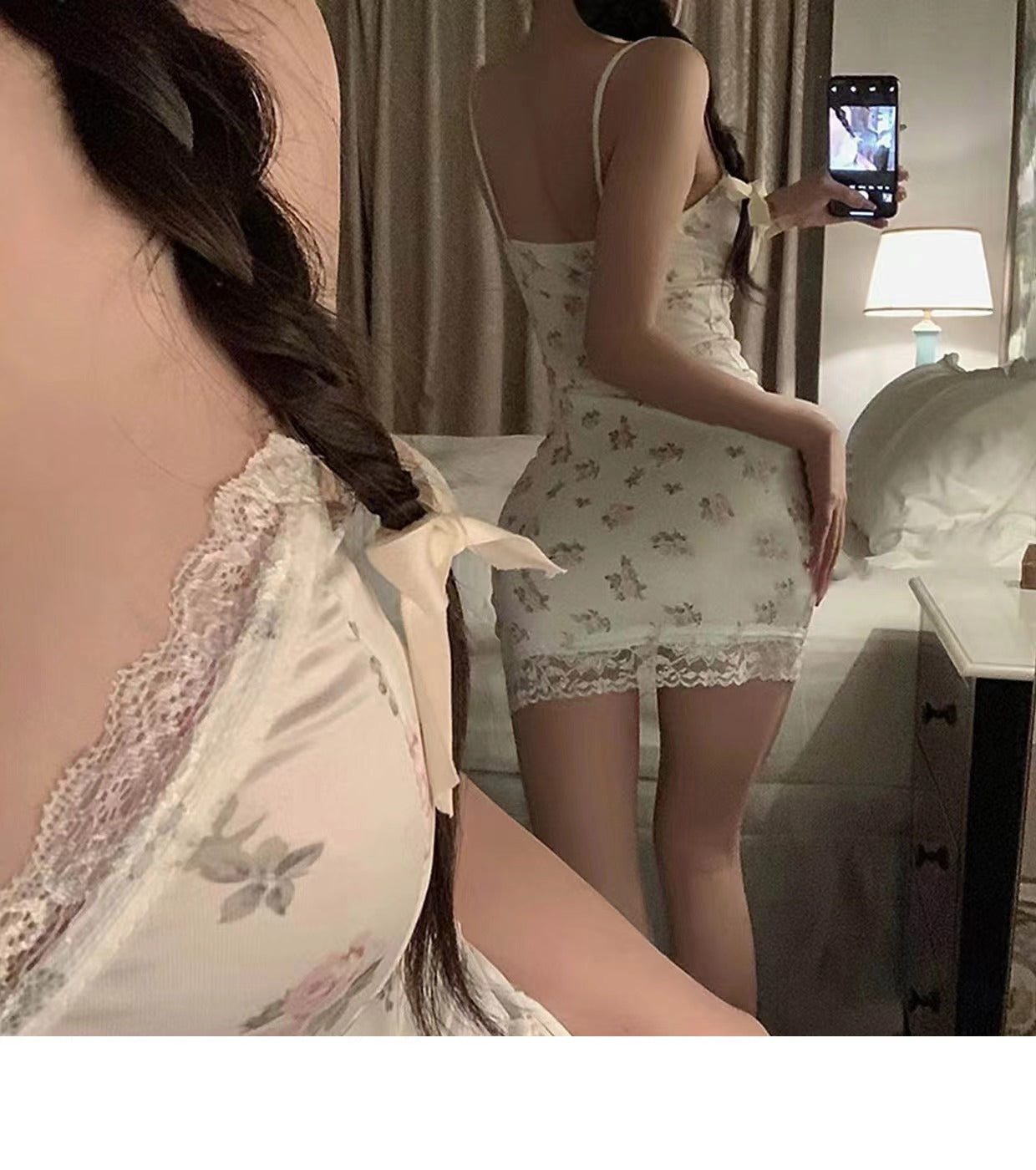 Pijama Floral de Encaje