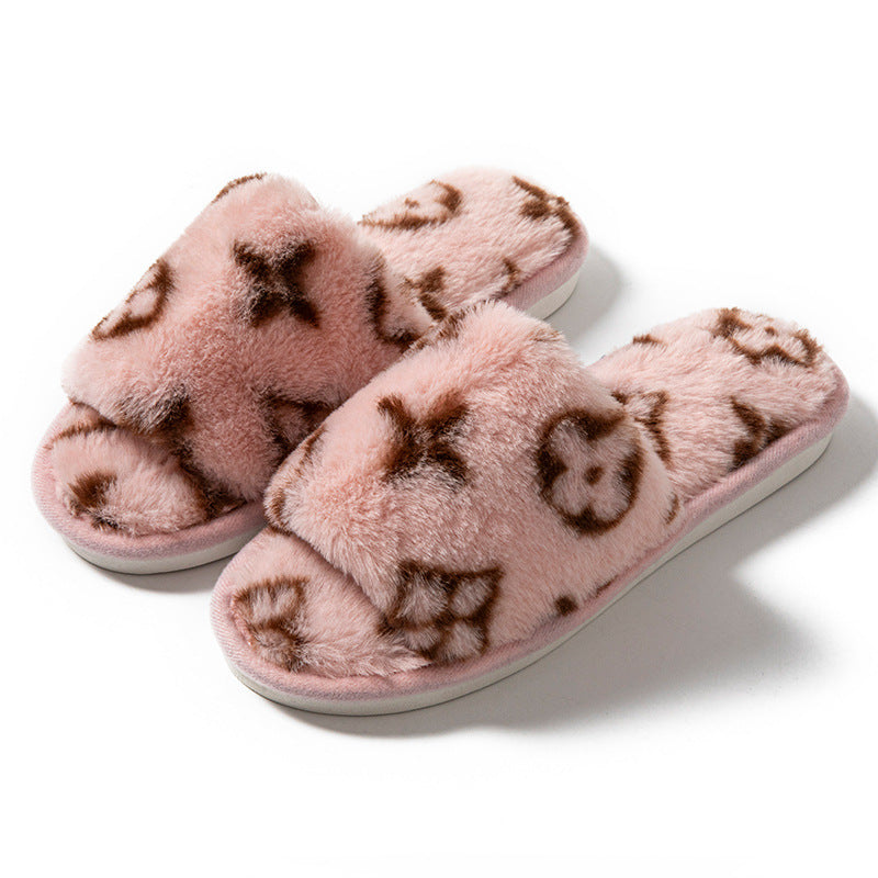 Zapatillas Open Toe de Pelo Sintético Premium