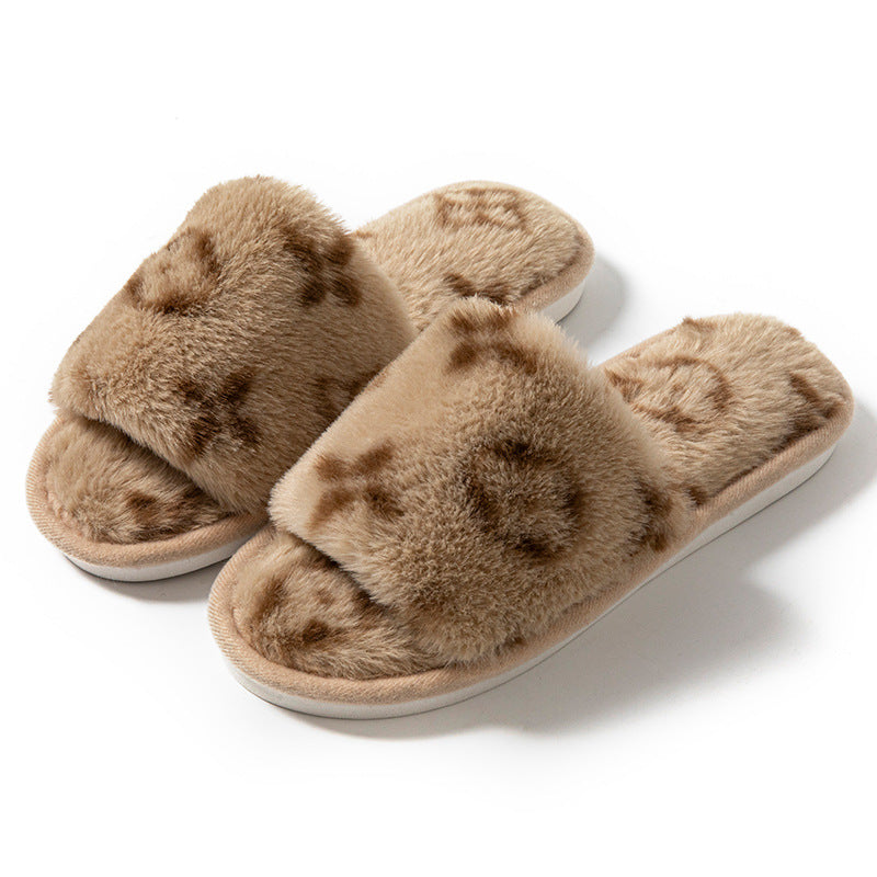 Zapatillas Open Toe de Pelo Sintético Premium