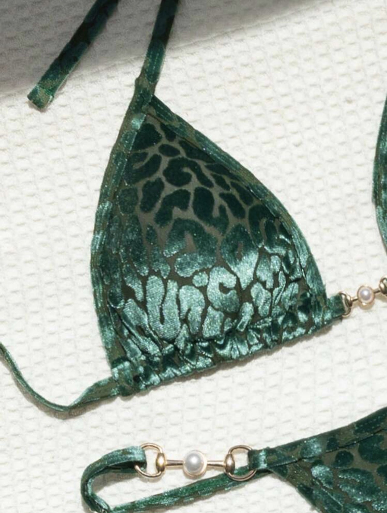 Bikini Leopardo con Perlas