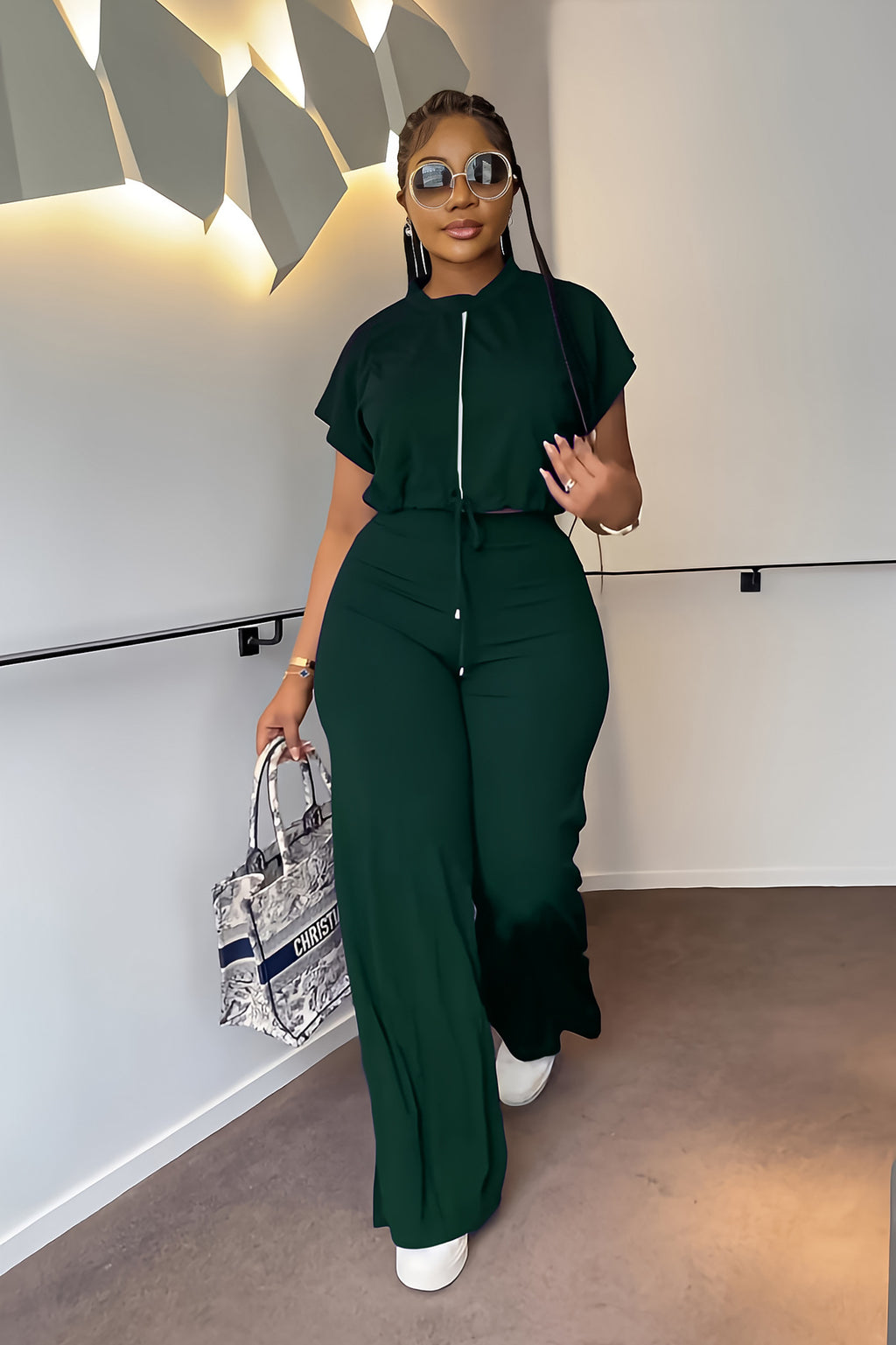 Conjunto Crop Top y Pantalón Palazzo Verano