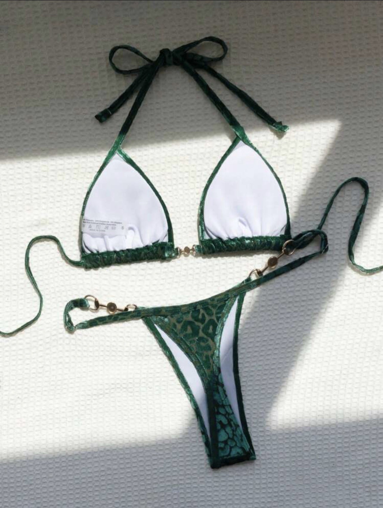 Bikini Leopardo con Perlas