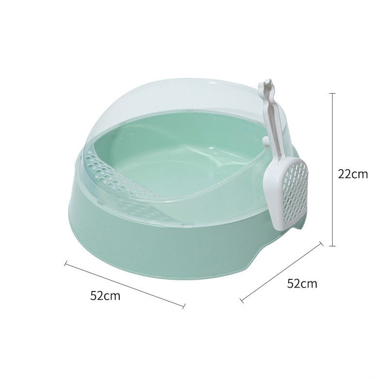 Arenero Semicerrado Grande para Gatos con Pala