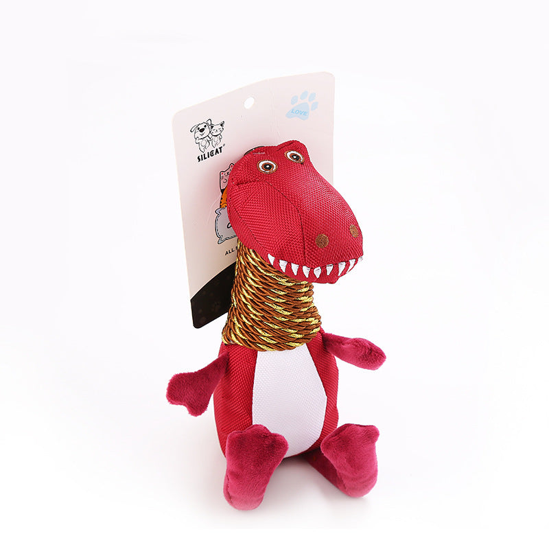 Peluche dinosaurio con sonido para perros