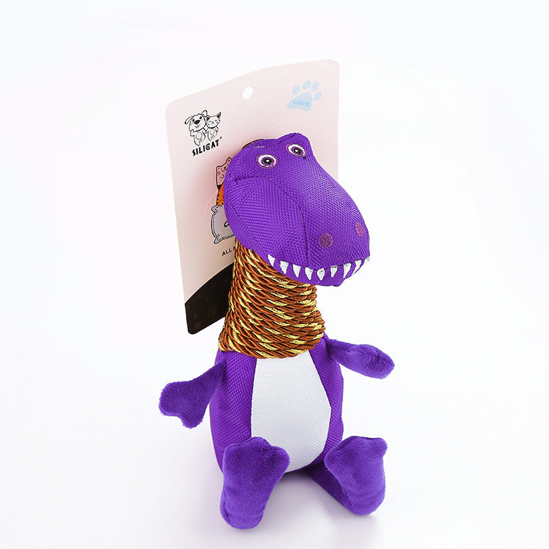 Peluche dinosaurio con sonido para perros